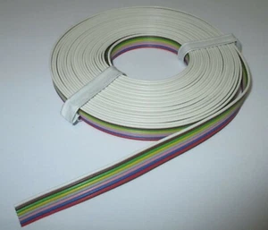 8-fach Litze 5m 0,14 mm² Flachbandkabel  8 Farben   NEU   [1m = 2,27 EUR]  NEU - Bild 1 von 2