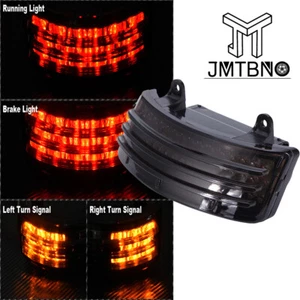 Smoke Tri-Bar Fender LED Tail Brake Signal Light for Harley Street Glide 2014-20 - Imagen 1 de 12