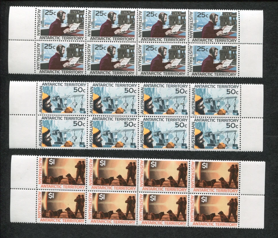 Set of 10, Panes of 8 Australia Stamps #L8-L18, Missing #L11 Scott Value $432 - Image 1 of 3