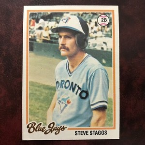 1978 Topps Set STEVE STAGGS ROOKIE #521 TORONTO BLUE JAYS - NR-MINT *HIGH GRADE*