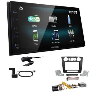 Kenwood Digital Autoradio DAB+ Bluetooth für BMW 1er manuelle Klima mit Canbus - Bild 1 von 5