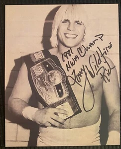 FIRMADO TOMMY "WILDFIRE" RICO 8x10! NWA CHAMP! NWA LUCHA LIBRE! USWA! WCW - Imagen 1 de 1