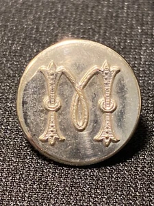 Monogram M Chrome Button size 7/8” Superior Quality - Picture 1 of 6
