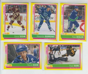 13/14 OPC Vancouver Canucks Sticker Set (5 Cards) - Kesler Sedin Burrows Bure + - Bild 1 von 2