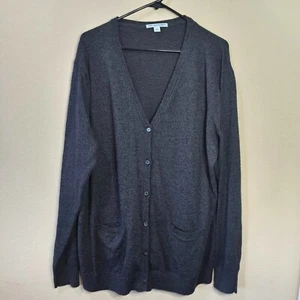 Port Authority Cardigan Women's 3XL Black LSW415 Marl Work Office Grandma Core - Picture 1 of 5
