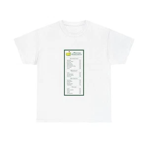 Masters Menu 2024 Golf Augusta - Cotton Tee  S-2XL - Picture 1 of 6