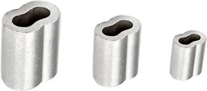 1/8 Zoll Aluminium Crimpschlaufe Hülsen Clip Aderendhülse für Drahtseil Kabel, 100er Pack - Bild 1 von 2