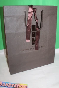 Hotel Fouquet's Barriere Paris Original Vacía Regalo Bolso de Compras Marrón Foto Prop - Imagen 1 de 5