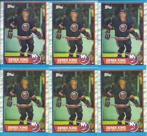Derek King 1989-90 Topps Rookie Card Lot (6) #16