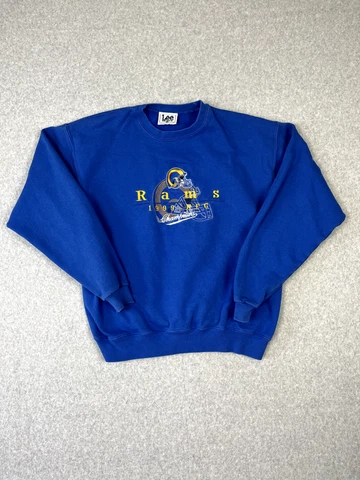 Vintage St. Louis Rams Sweatshirt Mens Large Blue  1998 NFC Champions Lee Sports Cover