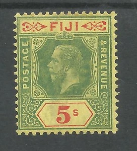 FIGI SG136 THE 1912-23 PV 5/- VERDE Y ROJO/amarillo FINO Y FRESCO LIGERAMENTE MONTADO COMO NUEVO - Imagen 1 de 2