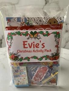 Personalised Pre-Filled Kids Christmas Party Bag | Activity Pack Stocking Filler - Picture 1 of 4