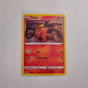 SWIRL A ๐ Tepig SWSH172 Cosmos Holo Rare Sword & Shield Pokemon Card - NM - Picture 1 of 2