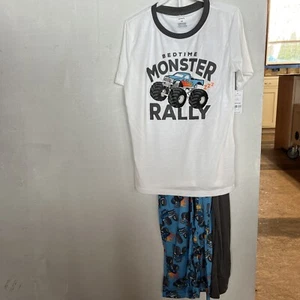 Carter's Boy's Monster Truck Rally 3-Piece Bedtime Pajama Set Size 14 - Picture 1 of 4