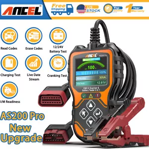 ANCEL AS200 Pro Check Engine Light Scanner OBD2 Code Reader Car Diagnostic Tool - Foto 1 di 15