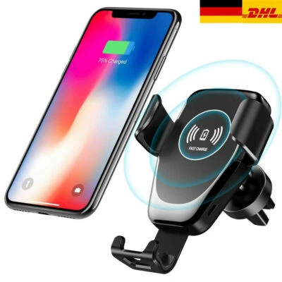 Wireless Qi Auto Handy Halterung KFZ Halter mit Induktive Ladefunktion Universal - Bild 1 von 4