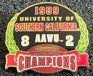 UNIVERSITY OF SOUTHERN CALIFORNIA USC 1959 AAWU CHAMPIONS COMMEMORATIVE PIN - Picture 1 of 1