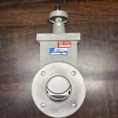 Airco Temescal 3" 5010 Aluminum Vacuum Gate Valve Used [D3S5] - Image 1 of 4