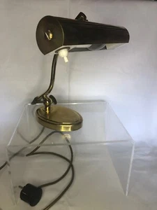 Jahn Schreibtischlampe Messing 50/60er Jahre Klavierlampe Made in Germany 40W - Bild 1 von 7