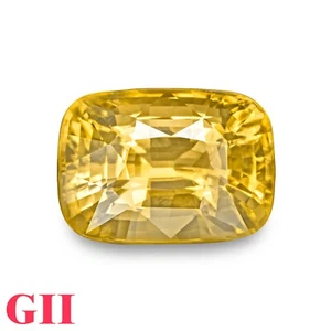 GII zertifizierter CEYLON Saphir 5,17 ct. natürliches unbehandeltes KANARIENGELB Kissen - Bild 1 von 5