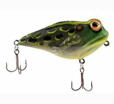 Rebel T30 Frog-r Bull Frog Fishing Lure 2 Treble Hooks Topwater Walk The Dog