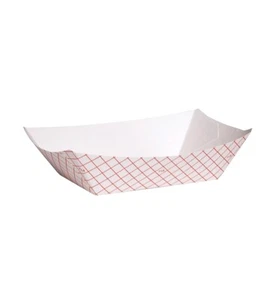 NEW 250 CT. Member's Mark Paper Food Tray 3 Lb. PolyCoated Disposable FAST Ship - Picture 1 of 6