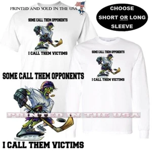 Eishockey Zombie Team Maskottchen Spieler Opfer kein Gegner individuelles Cartoon T-Shirt  - Bild 1 von 4