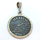 Vintage Sterling Silver Mexico Dolphins Large Necklace Pendant Or Keychain 2"