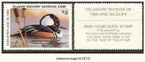 D2K Delaware Duck Stamp 1991 $5.00 - Picture 1 of 1