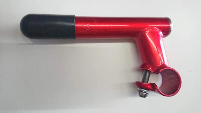 Metallic Red Quill Stem, 25.4mm Clamp, 25.4 Steerer, 160 high, approx 65 reach - Image 1 of 4