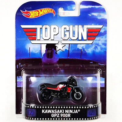 Hot Wheels - KAWASAKI NINJA GPZ 900R Top Gun - Entretenimiento retro MAVERICK 1:64 Foto 1 de 2