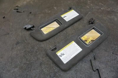 Juego de 2 parasol izquierdo derecho tela negra OEM Audi A8 S8 2011-18 Foto 1 de 4