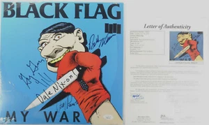 SIGNED BLACK FLAG AUTOGRAPHED MY WAR 12" LP ALL 4 JSA LOA # BB02318 - Picture 1 of 6