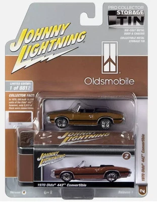 JOHNNY LIGHTNING - OLDSMOBILE 442 cabriolet 1970 marrone della serie COLLECTO... - Immagine 1 di 3