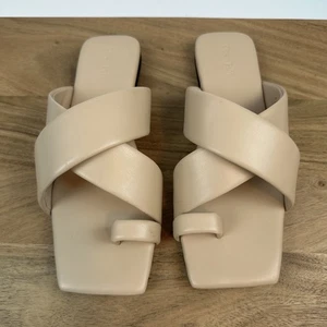 Neu Neu ohne Karton Open Edit Otto beige Damen-Slipper Kunstleder-Pantoletten Größe 9 M - Bild 1 von 8