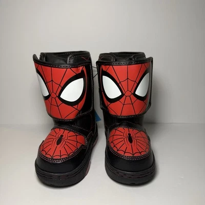 Marvel Spider-Man Niños Pequeños Iluminados Nieve Invierno Botas Talla 6 NUEVAS Foto 1 de 4