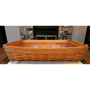 Vintage Longaberger Handwoven Large Rectangle Serving Tray 1993-20x13 - Picture 1 of 6