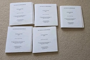 Alcoholics Anonymous 4th Edition Braille 2001 books Volumes 3 to 7 Missing 1 & 2 - Imagen 1 de 7