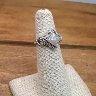 Vintage Lab Opal & Sterling Silver Ring Sz. 4.5 - Image 1 of 4