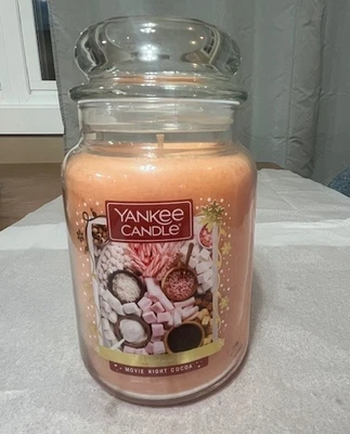 Yankee Candle "Movie Night Cocoa" 22 Oz Large Jar Candle Single Wick NEW - Image 1 of 4