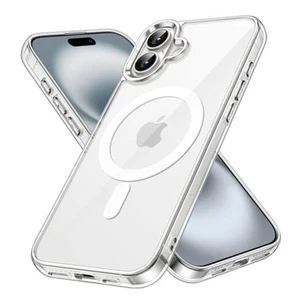  Magnetische Hülle für iPhone 16 6,1 Zoll Kompatibel mit MagSafe, Stoßfest Klar - Bild 1 von 7