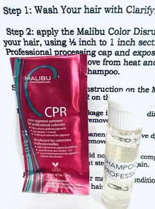 Malibu CPR Color Remover,  Hair Processing Cap and one 1 oz clarify shampoo - Picture 1 of 3