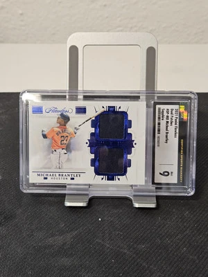 MICHAEL BRANTLEY 2021 BÉISBOL IMPECABLE zafiro parches dobles/7 CSG como nuevo 9 Foto 1 de 4
