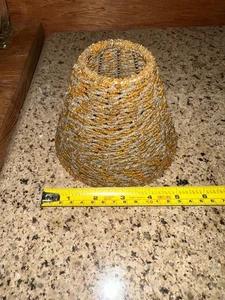 Vintage Victorian Bell Style Lamp Beaded Shade Classic Decor - Picture 1 of 8