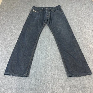 Diesel Larkee Mens Jeans Regular Straight 34 32 Dark Wash Blue Neppy 008ZB - Picture 1 of 11