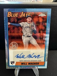 2025 Topps Series 2 Will Wagner Rookie Silver Pack Orange Chrome Auto /25 - Picture 1 of 4