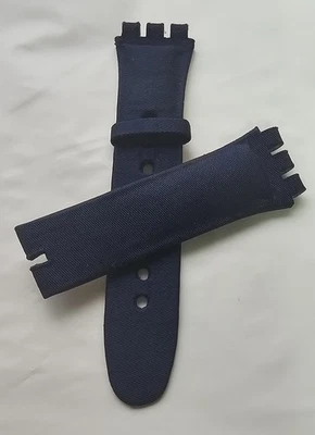 Swatch 21 MM Bracelet En Nylon Bleu Vintage - Photo 1/4