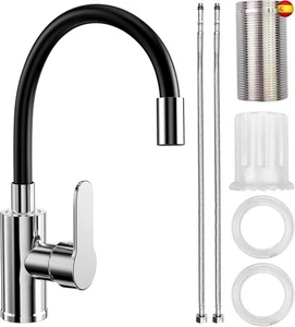 Grifo de Cocina Flexible, Grifos de Fregadero Giratorio 360°, Grifo Cocina  - Imagen 1 de 7