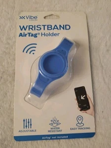Vibe Wristband Airtag Holder Blue Adjustable, Water Resistant, NEW SEALED - Picture 1 of 4