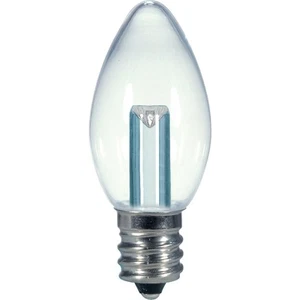 Satco 5W Equivalent Soft White Clear C7 Candelabra Base LED Decorative Light - Picture 1 of 1
